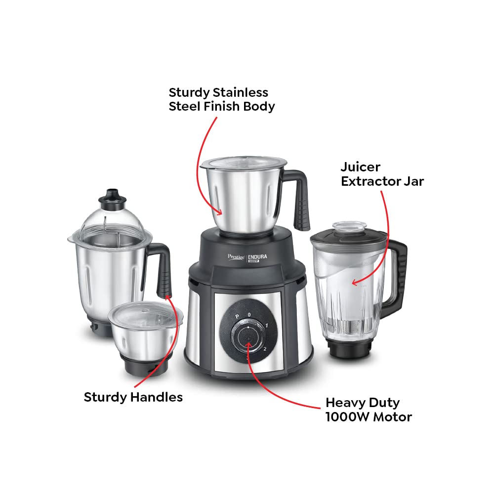 Prestige 1000 Watts Endura Mixer Grinder 4 Jars